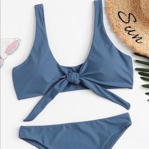 SHEIN | Front Knot Top Bikini Set | M